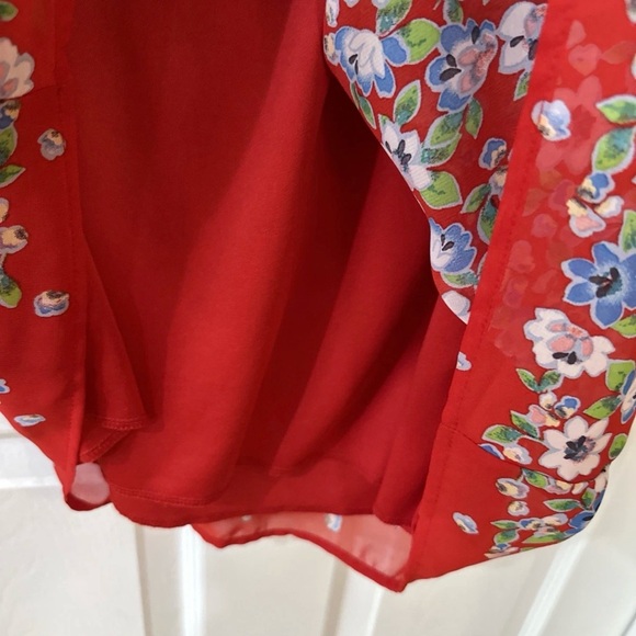 Eyelash Couture XL Sundress Red Multi Floral Lined Cottagecore Romantic - Picture 4 of 5
